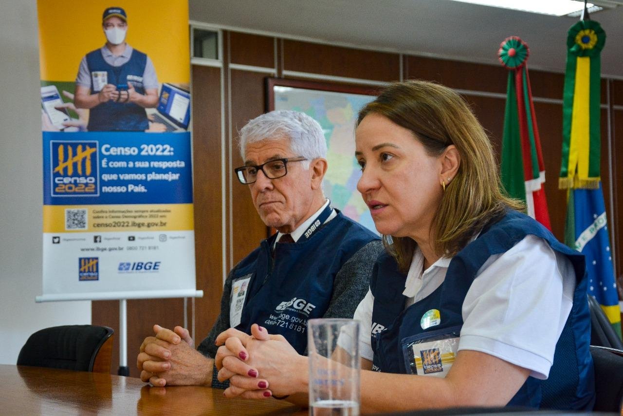 Superintendente Jos&eacute; Renato de Almeida e diretora Maria L&uacute;cia falaram sobre a import&acirc;ncia do Censo