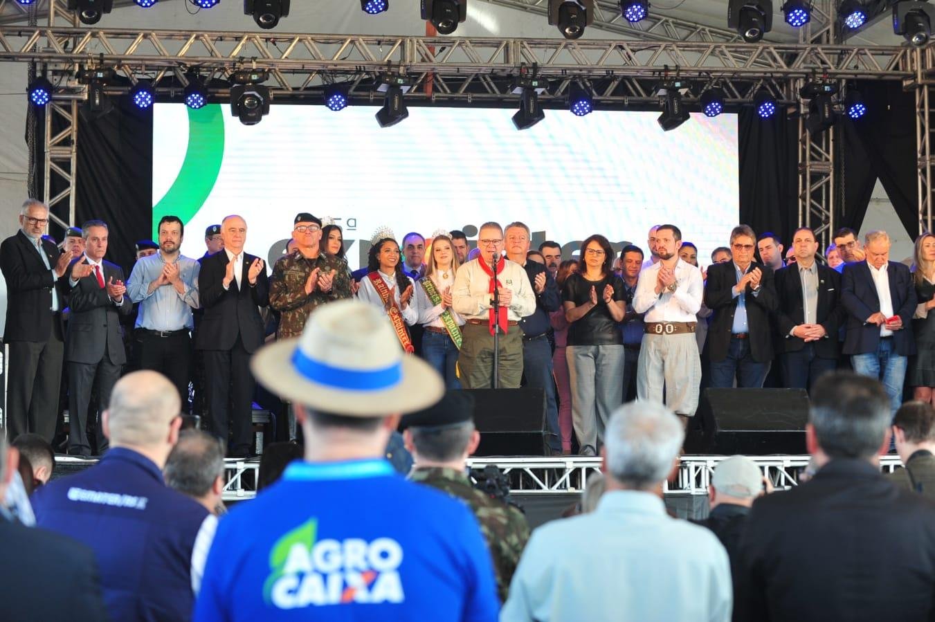 Governador Ranolfo Vieira J&uacute;nior discursa na abertura da Expointer