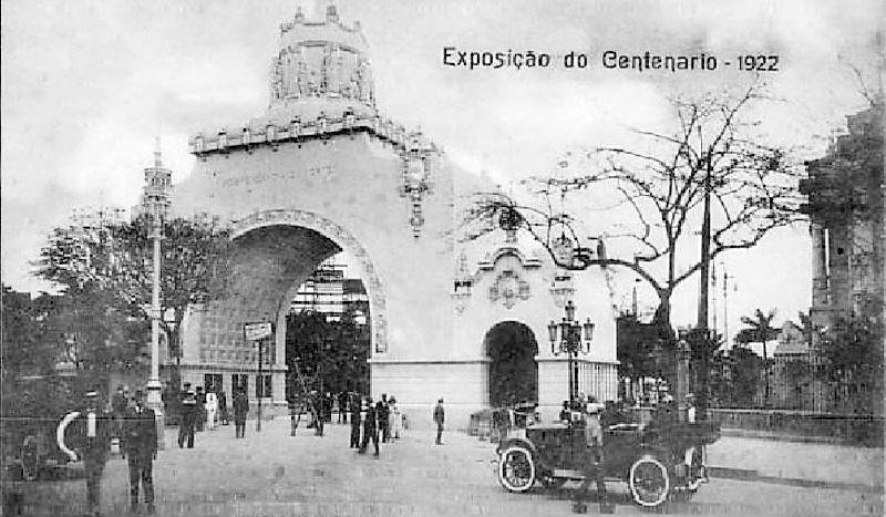 Entrada principal da Exposi&ccedil;&atilde;o do Centen&aacute;rio da Independ&ecirc;ncia