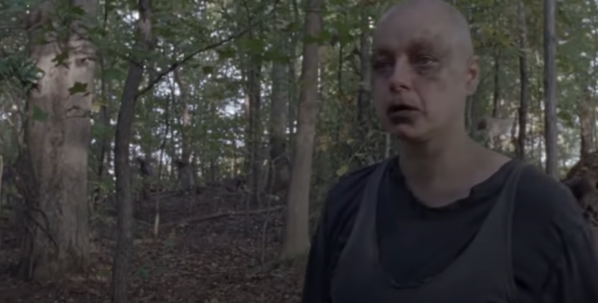 Samantha Morton como a vil&atilde; Alpha, na s&eacute;rie "The Walking Dead".