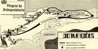 Mapa publicado no Correio do Povo de 1972 reproduz a viagem de Dom Pedro I