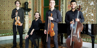 O Quarteto Mourisco é formado por Gabriel Daufenbach (violino), Giovani Leal Pereira (viola), Rafael Honório Sobrinho (violoncelo) e Patrick Brasil Menuzzi (piano)