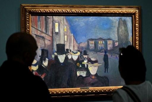 "Evening on Karl Johan avenue" pintura de Edvard Munch integra a mostra