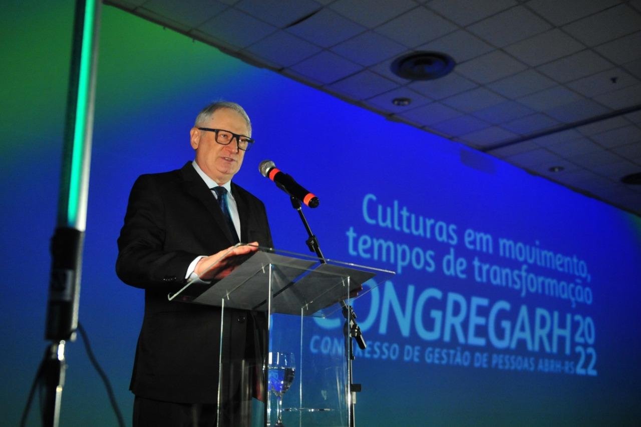 Presidente da ABRH-RS, Pedro Luiz Fagherazzi, discursou na abertura do evento
