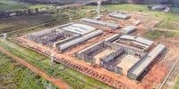 Vista aérea da obra da Penitenciária Estadual de Guaíba