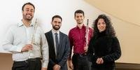 O quarteto de câmara é formado por Nayane Nogueira e Lucas Brayner (piano), Érico Marques (oboé) e Henrique Amado (flauta)