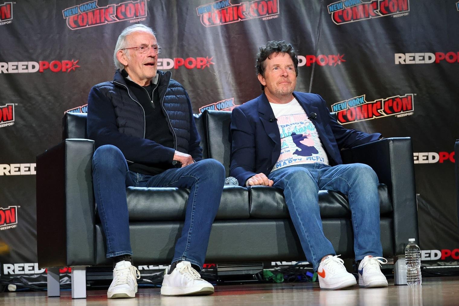 Atores Christopher Lloyd e Michael J. Fox se encontraram em um painel no New York Comic Con