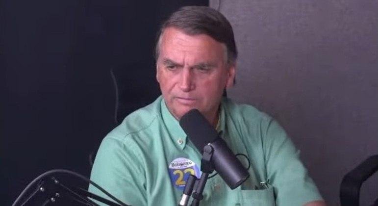 Presidente Jair Bolsonaro durante live transmitida nesse s&aacute;bado