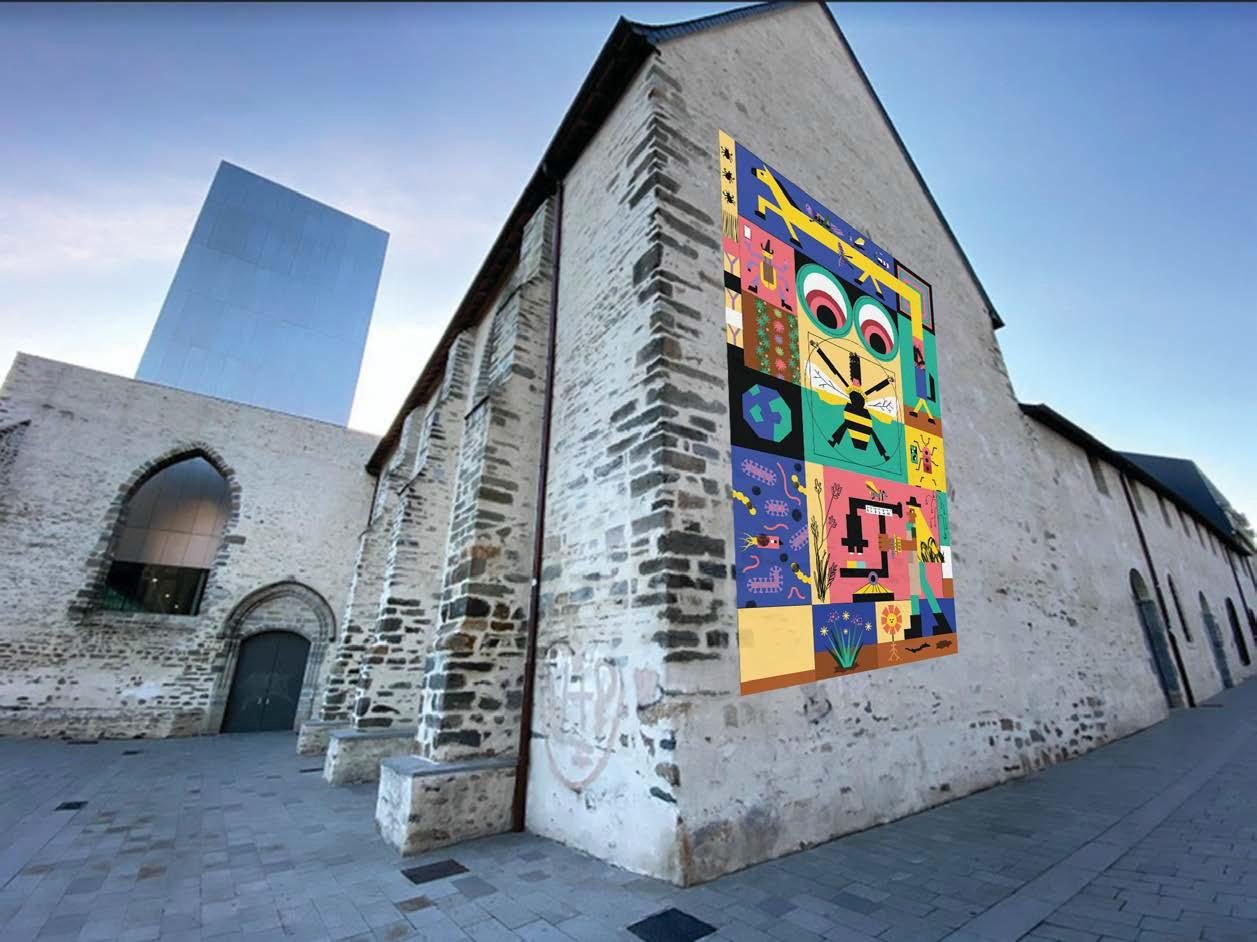 A obra interativa &ldquo;Livellyyy&rdquo;, do franc&ecirc;s Guillaumit, se d&aacute; por um pequeno jogo em realidade aumentada, que oferece uma passagem da superf&iacute;cie plana do mural em dire&ccedil;&atilde;o a um universo 3D