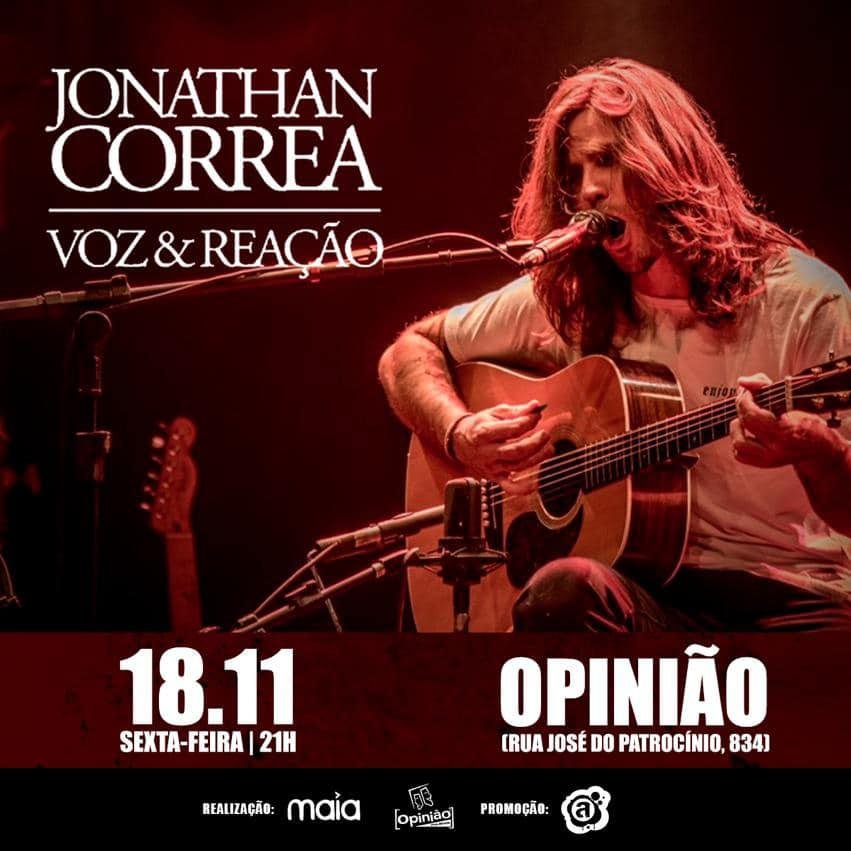 Jonathan Corr&ecirc;a faz dois shows na sexta no Opini&atilde;o