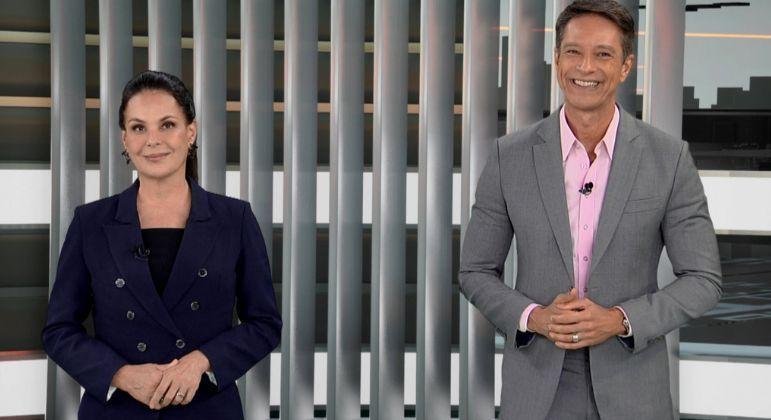 Carolina Ferraz e Sergio Aguiar comandam o Domingo Espetacular