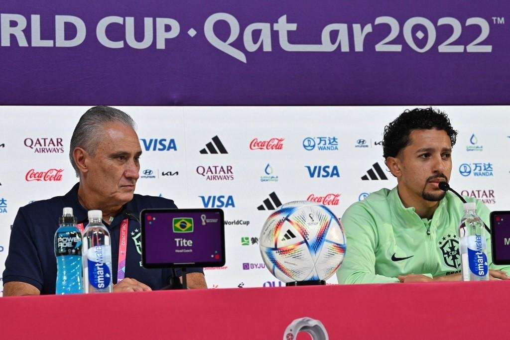 O t&eacute;cnico Tite e o auxiliar-t&eacute;cnico C&eacute;sar Sampaio falaram em coletiva neste domingo, v&eacute;spera da pr&oacute;xima partida da Sele&ccedil;&atilde;o
