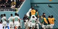 Africanos comemoram o gol diante do Equador