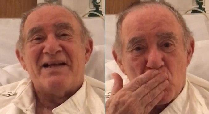 Renato Arag&atilde;o mandou beijo aos f&atilde;s e disse que est&aacute; se sentindo bem