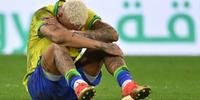 Neymar desolado após a eliminação para a Croácia
