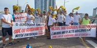 Protesto dos guarda-vidas na última quinta-feira em Imbé cobrou solução por parte do CBMRS