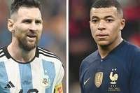 O argentino Messi e o francês Mpappé disputam o título, a artilharia e a bola de ouro da Copa