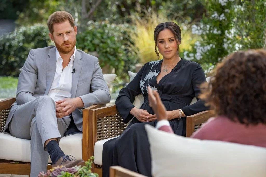 Harry e Meghan em entrevista a Oprah Winfrey