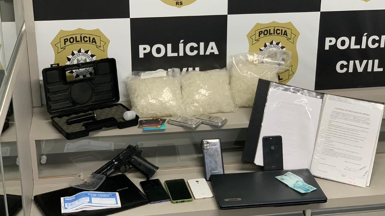 Pol&iacute;cia localizou pinos utilizados para o fracionamento e comercializa&ccedil;&atilde;o de coca&iacute;na