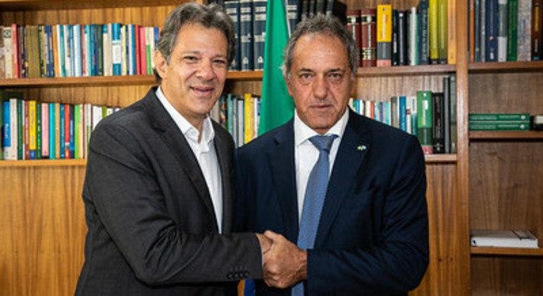 Haddad com representante argentino