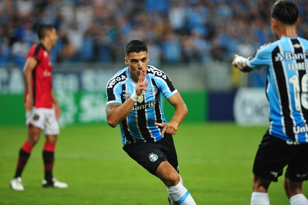 Su&aacute;rez marcou o gol da vit&oacute;ria contra o Brasil de Pelotas