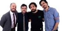 Os comediantes Rominho Braga, Osmar Campbell e Victor Camejo