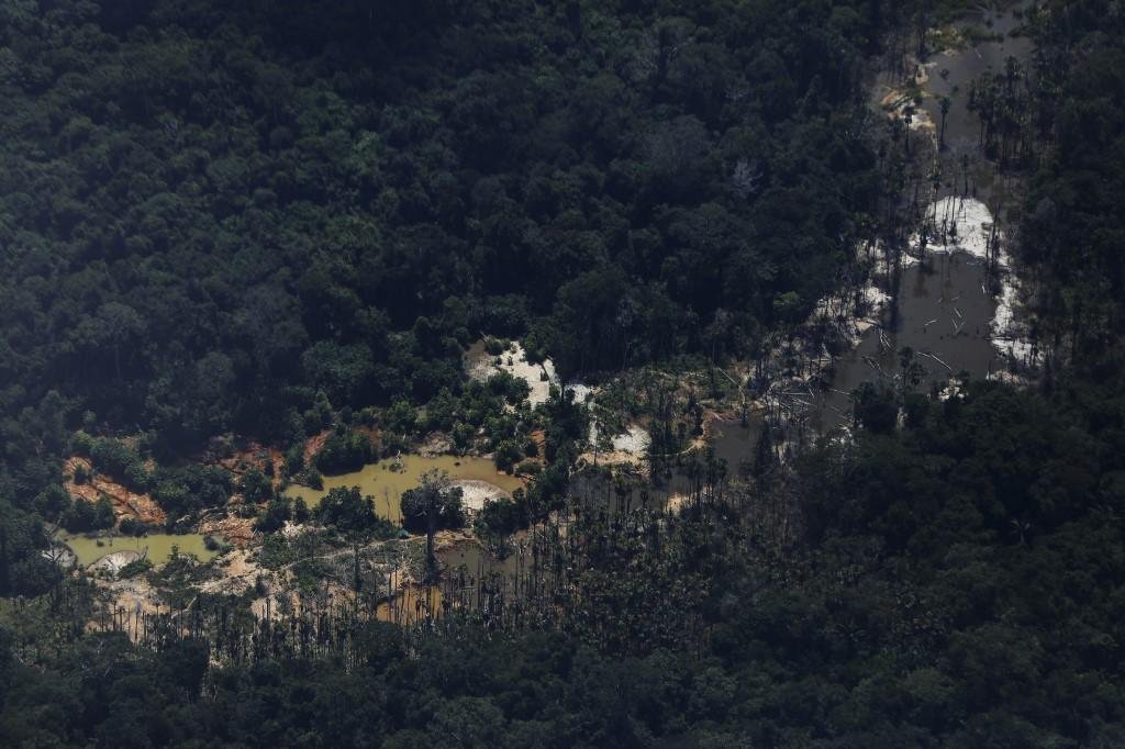 Vista a&eacute;rea do rio Mucaja&iacute; no territ&oacute;rio ind&iacute;gena Yanomami, em Roraima
