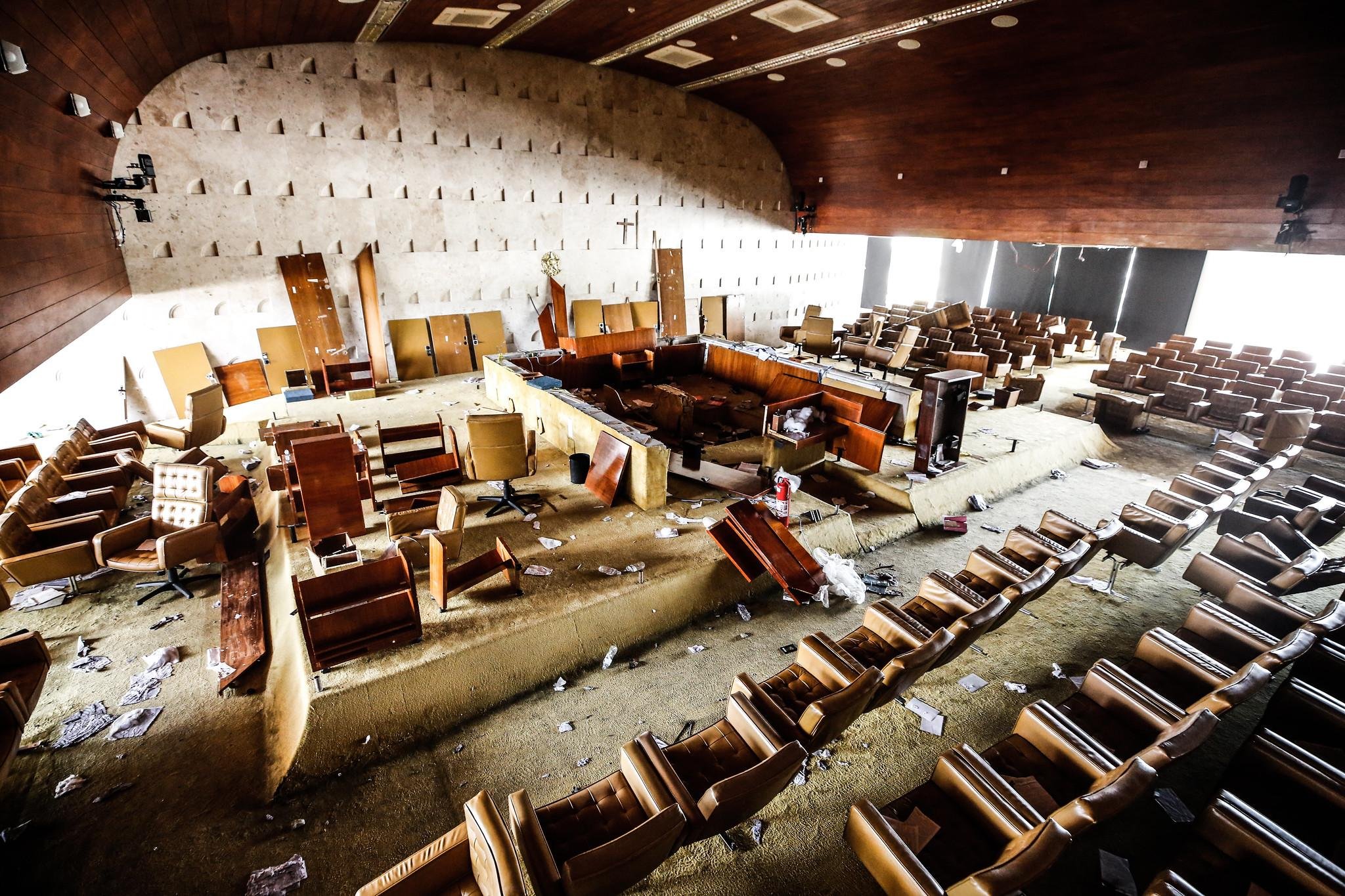 Sede do Supremo Tribunal Federal (STF) ap&oacute;s os atos de vandalismo do dia 8 de janeiro.