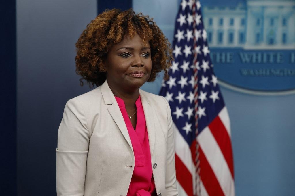 Karine Jean-Pierre, secret&aacute;ria de imprensa da Casa Branca,