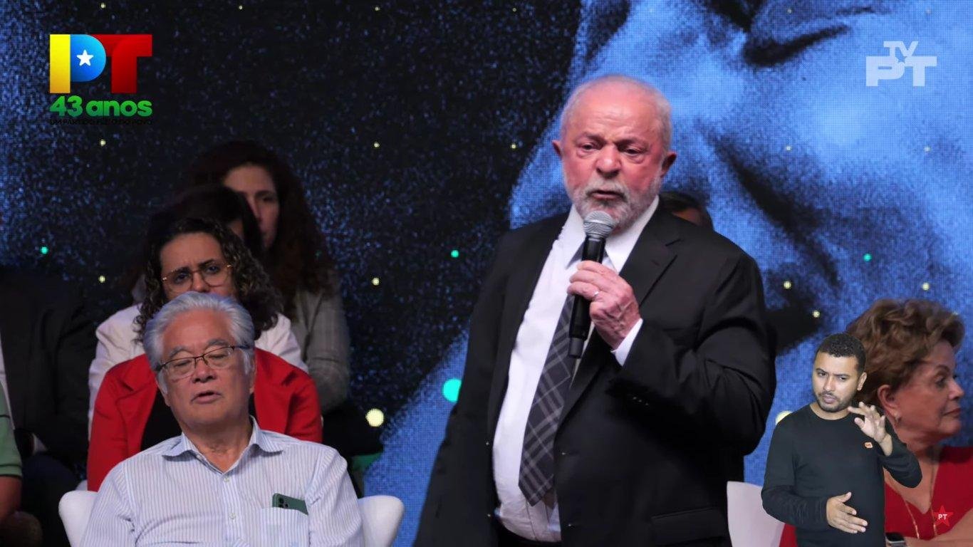 Presidente Lula na celebra&ccedil;&atilde;o do PT
