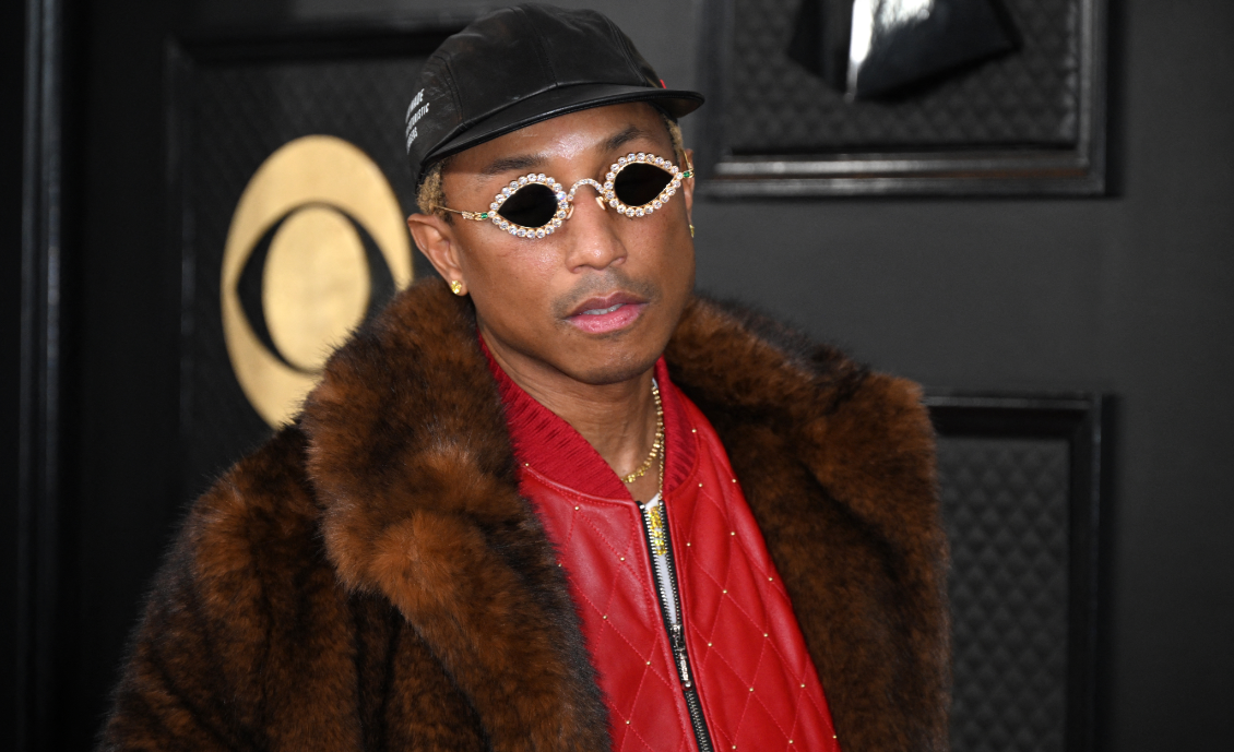 M&uacute;sico, produtor e estilista americano Pharrell Williams