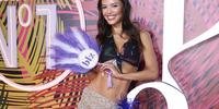 A atriz gaúcha Vitória Strada esteve no Camarote N1 no Carnaval do Rio de Janeiro a convite da plataforma Beleza na Web