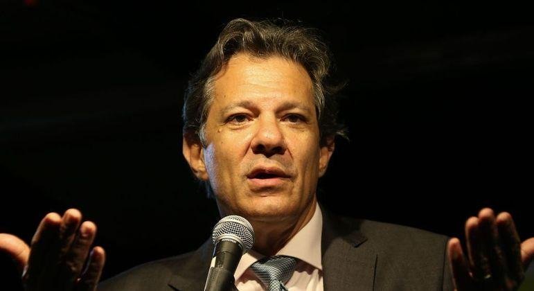 O ministro da Fazenda, Fernando Haddad, durante entrevista em Bras&iacute;lia