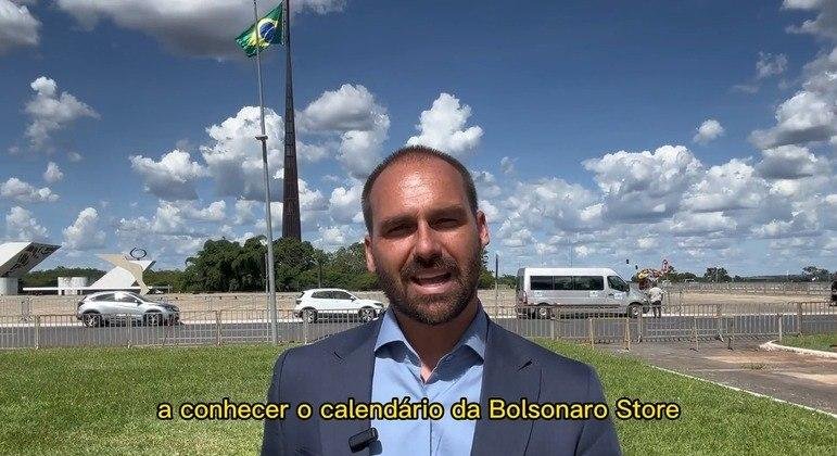 Eduardo Bolsonaro lan&ccedil;a loja virtual com produtos em homenagem a Jair Bolsonaro