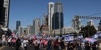 Protestos nas ruas de TelAviv em Israel